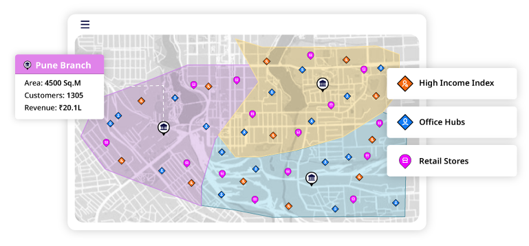 Catchment area and micro-market mapping