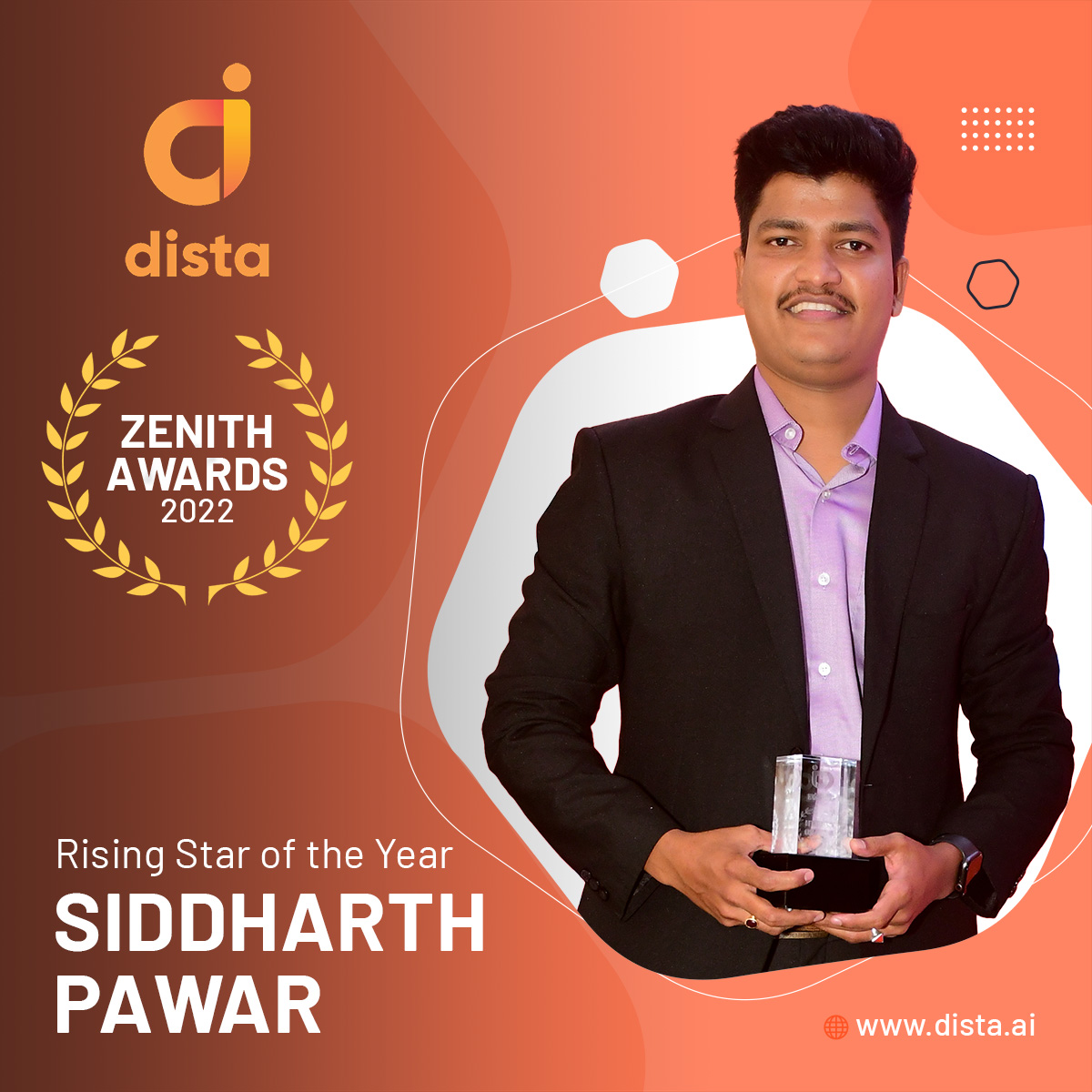 Siddharth Pawar - Dista Zenith Awards 2022