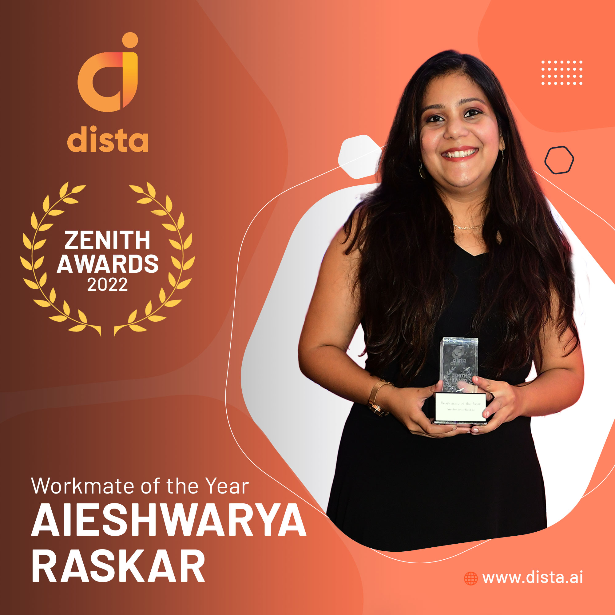 Aieshwarya Raskar - Dista Zenith Awards 2022