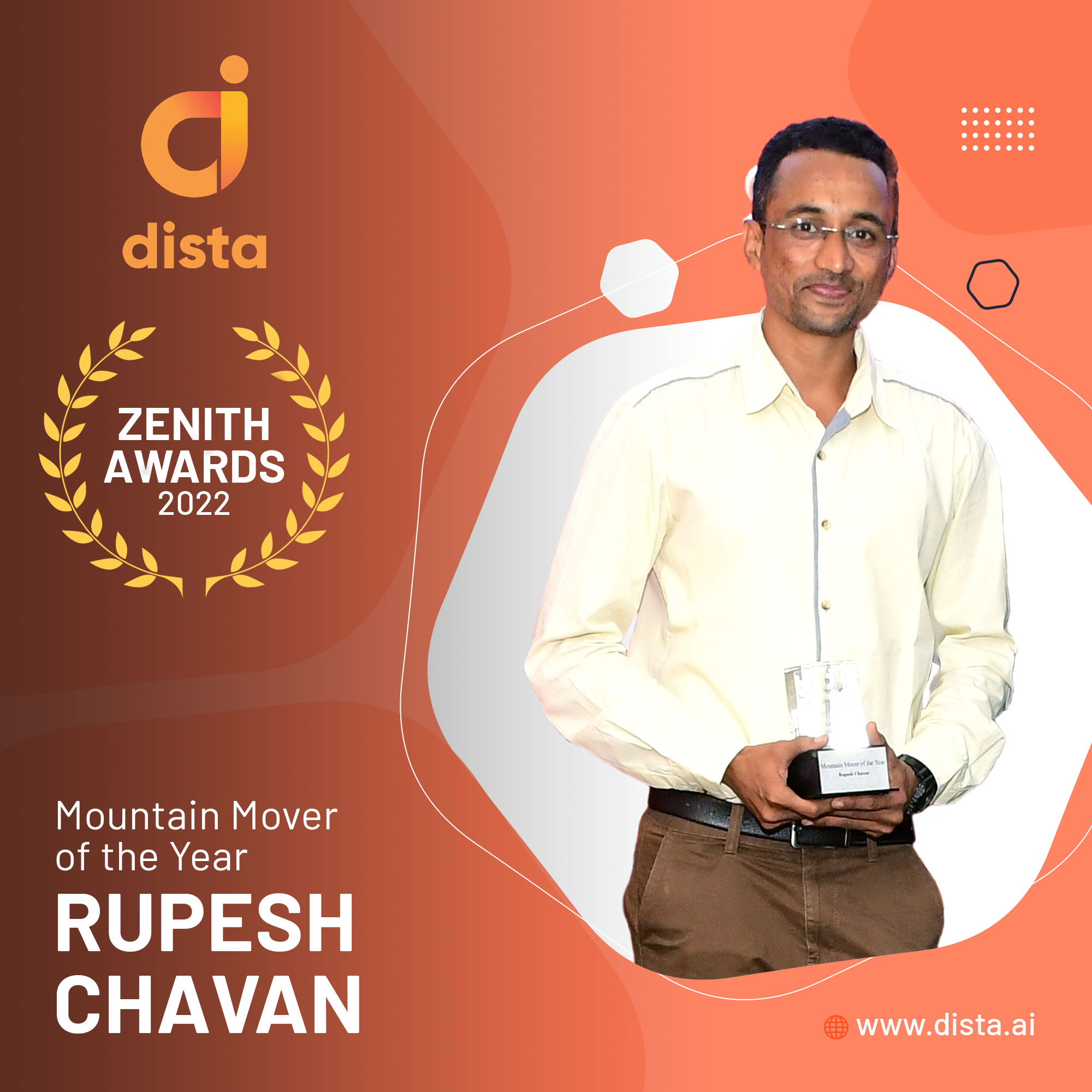 Rupesh Chavan - Dista Zenith Awards 2022