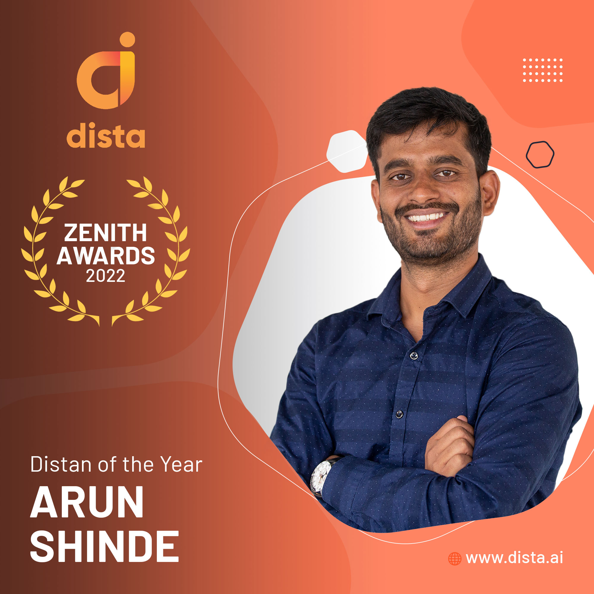 Arun Shinde - Dista Zenith Awards 2022