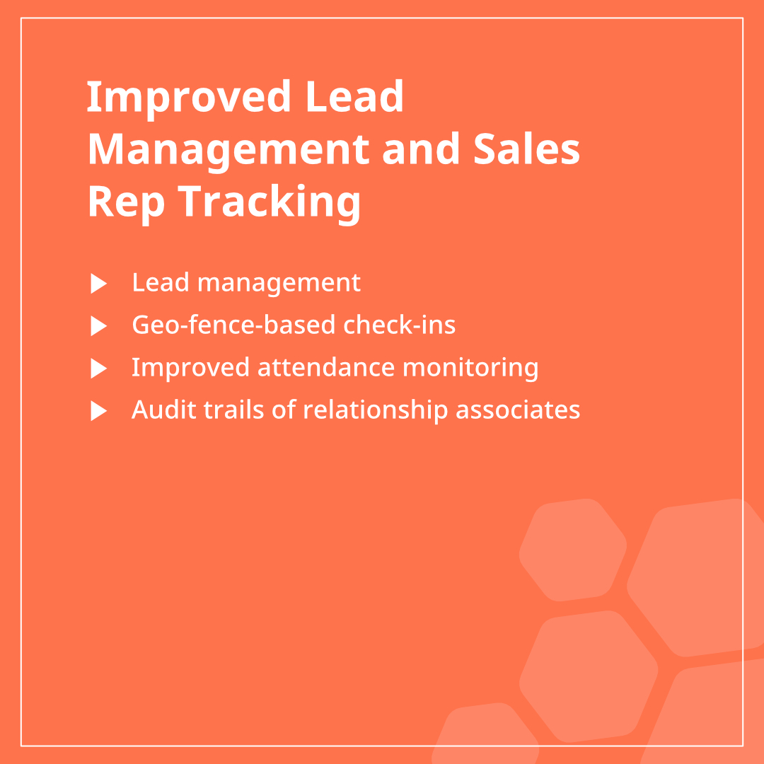Improved lead management and sales rep tracking