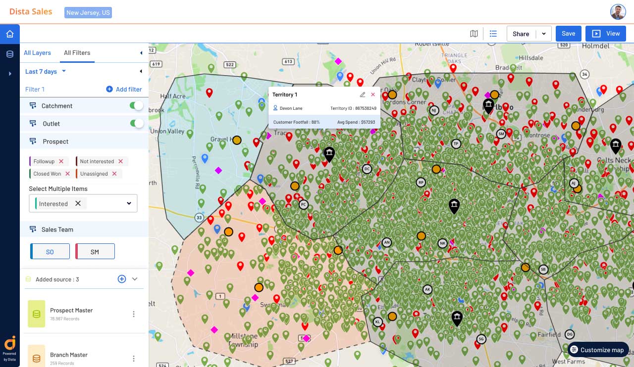 Optimize Sales Territory Planning and Operations Management with Geospatial Analysis Software