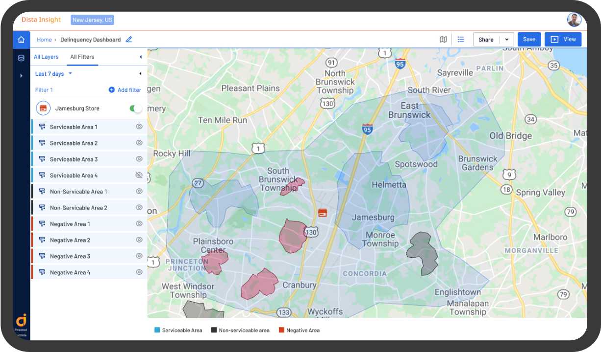 Identify high-risk delinquent areas