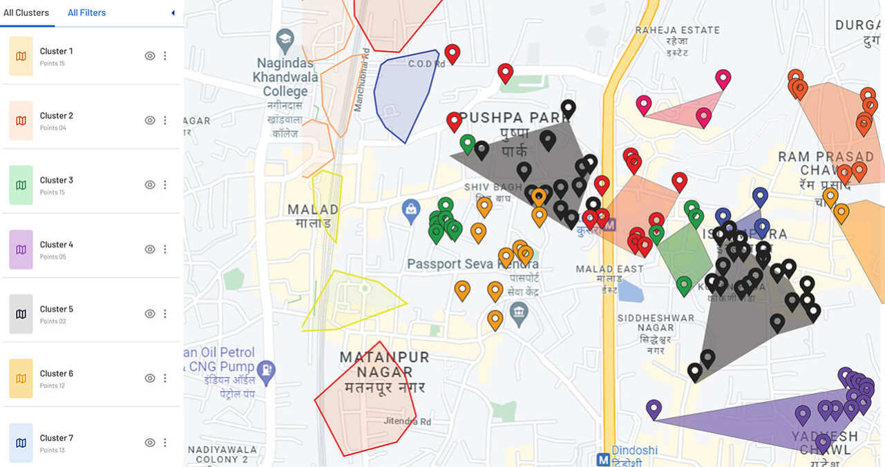 Map-based visualization to spot high market potential for expansion