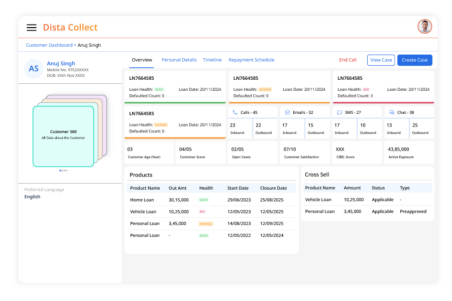 360-degree customer view with intelligent case prioritization for effective field team focus