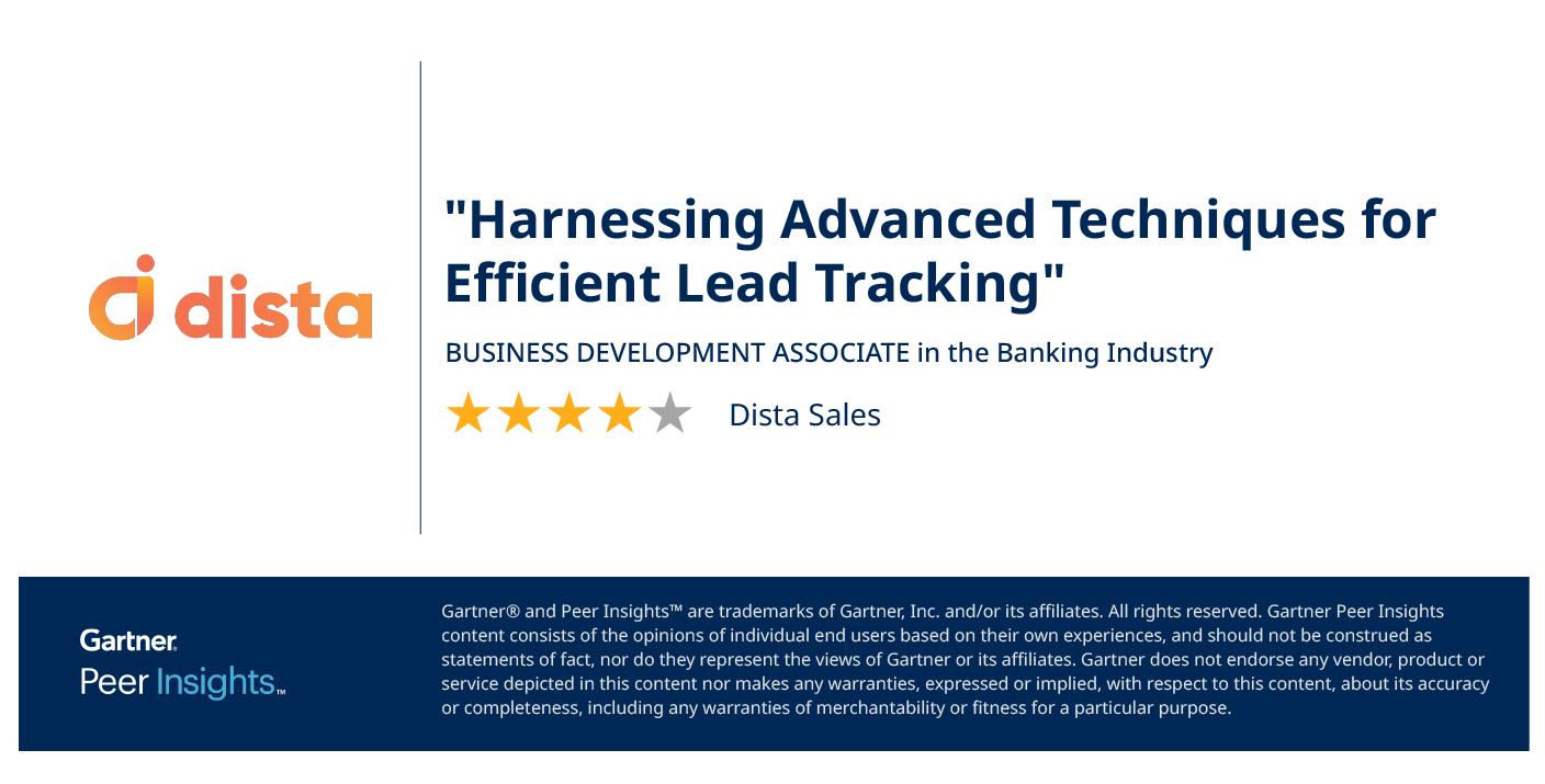 Gartner Peer Insights Review for Dista Sales