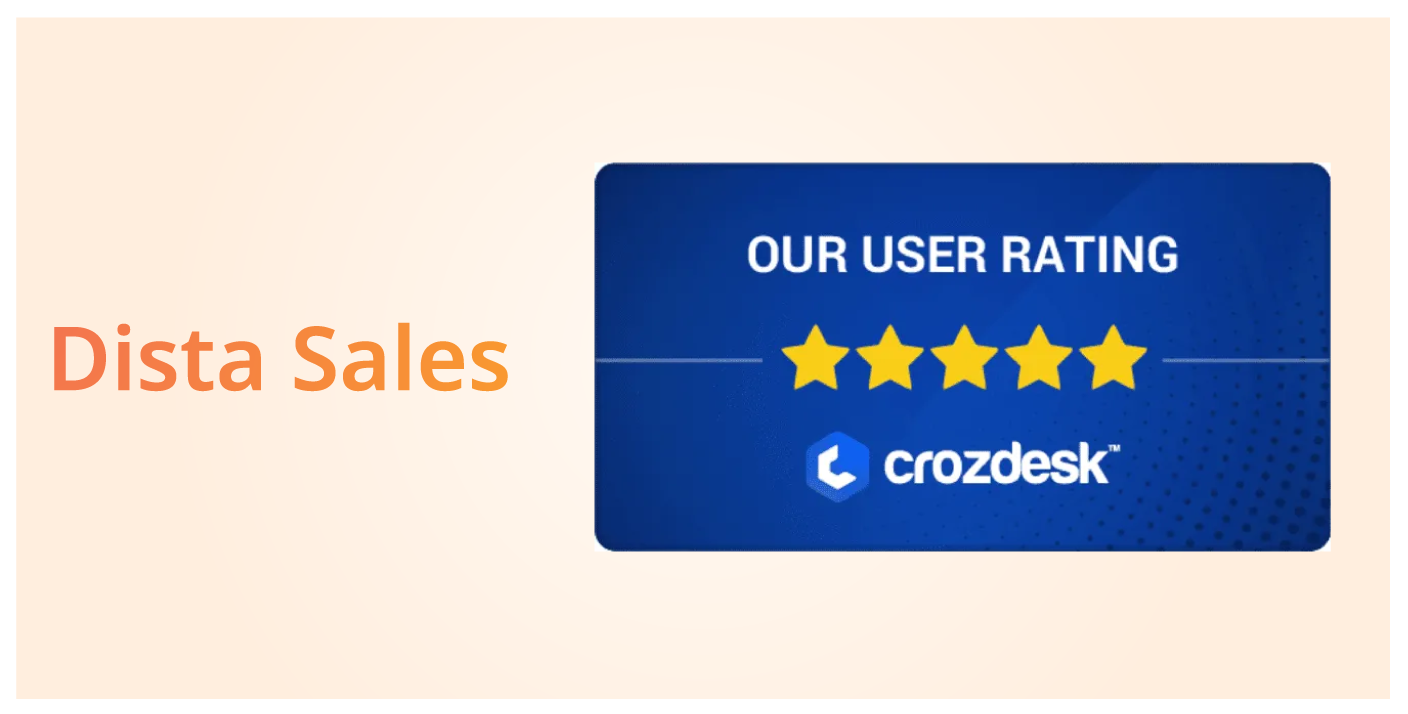Crozdesk user rating on Dista Sales