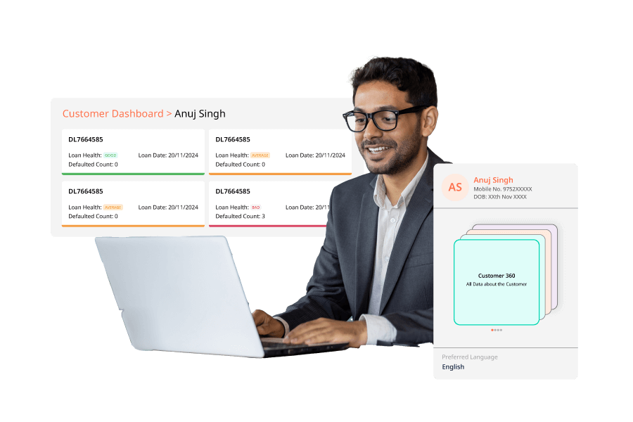 360° customer overview to get complete visibility and interaction trail