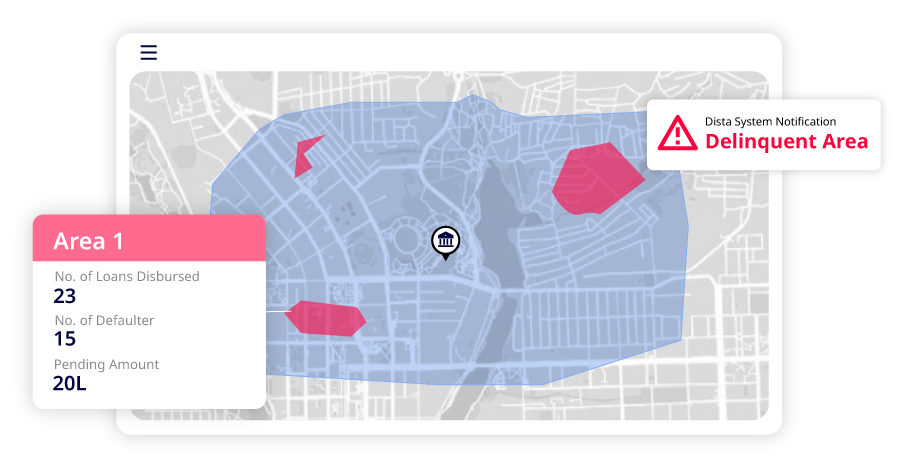 Delinquency index visualization enabling lenders to restrict, verify, or expand lending based on risk zones