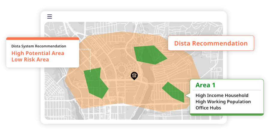 Risk cluster map showing low-risk zones for safe expansion